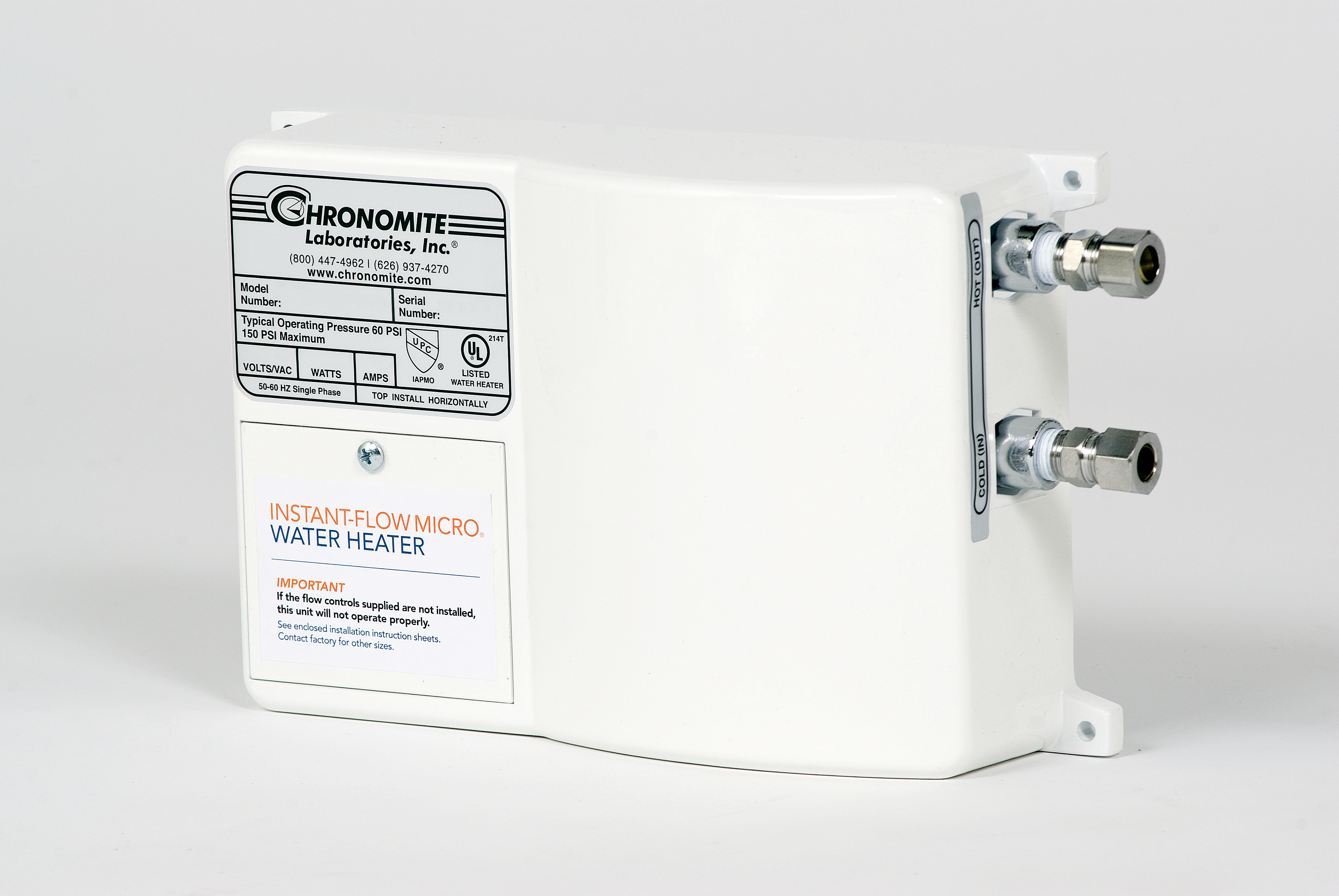 Tankless Water Heaters Chronomite Instant-Flow SR30/240 Tankless Hot 240 Volt 30 Amp Tankless Water Heater