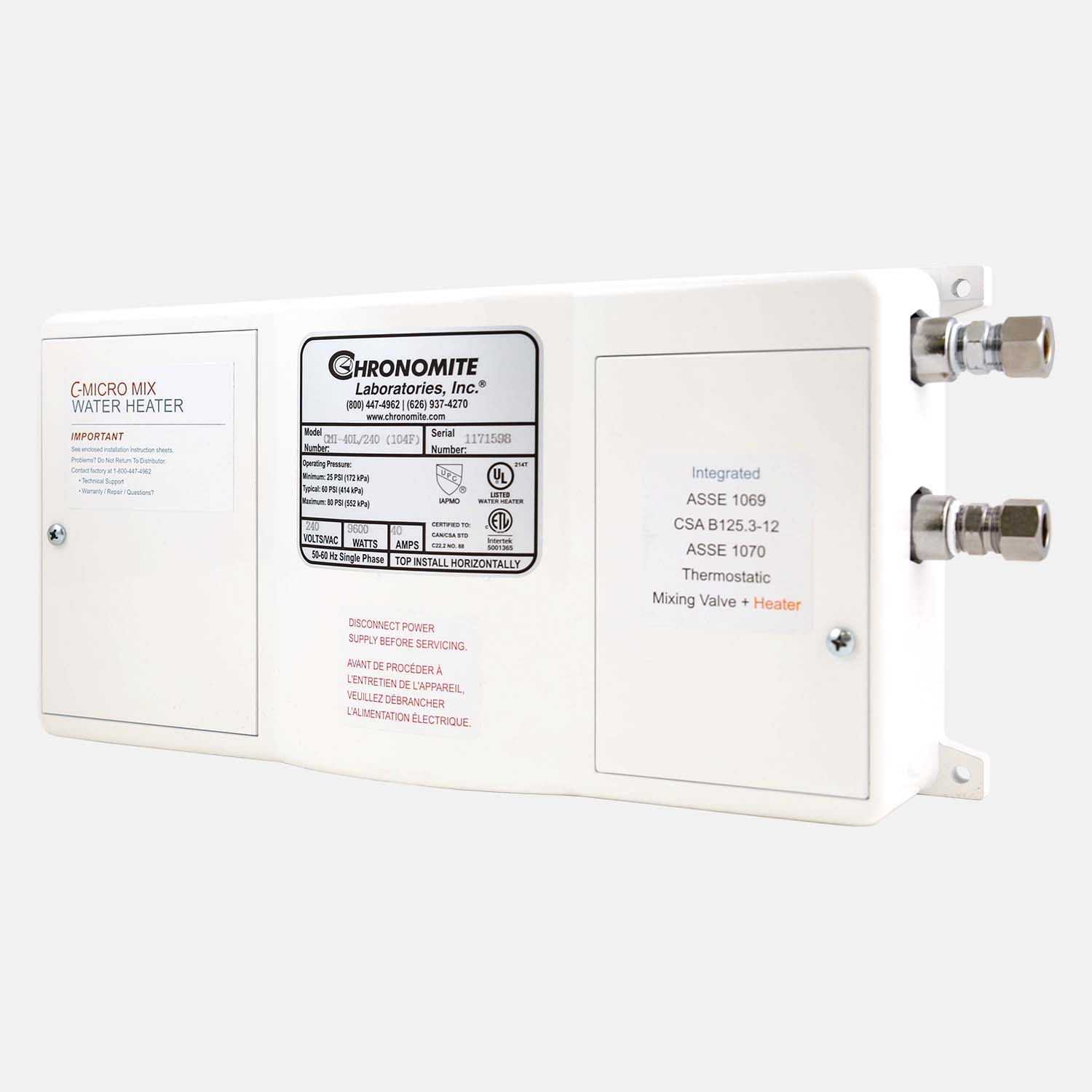 Instant-Flow® CompliantMix® Thermostatic Tankless Water Heater with Integral Mixing Valve