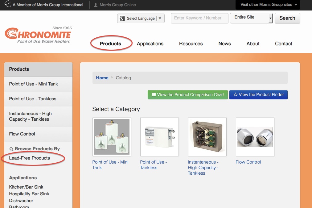 Lead Free Product Search