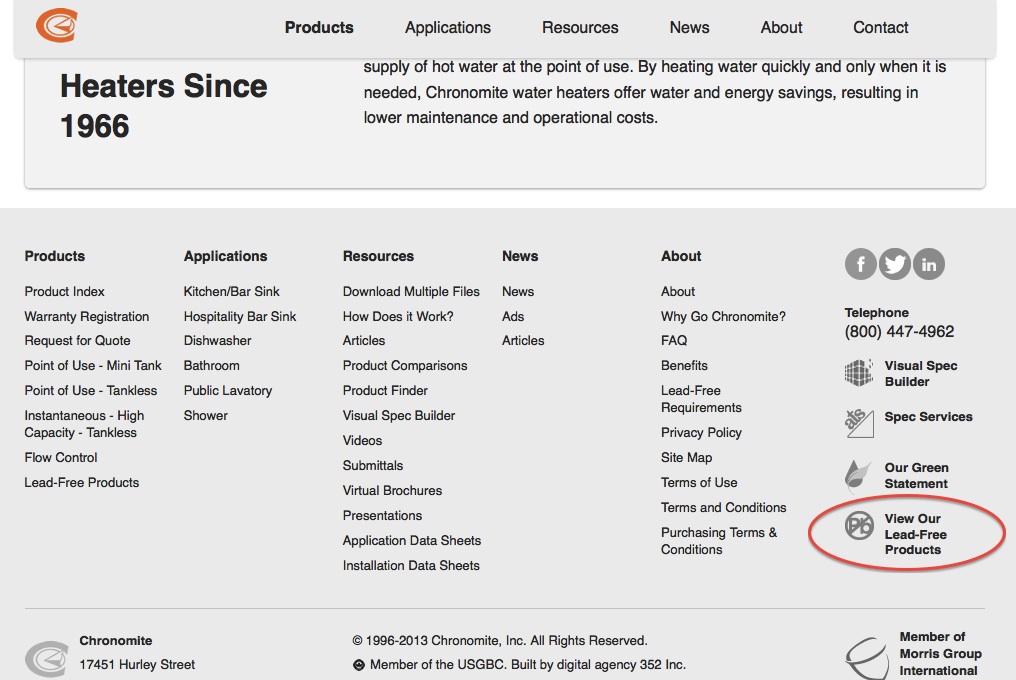 Lead Free Product Search